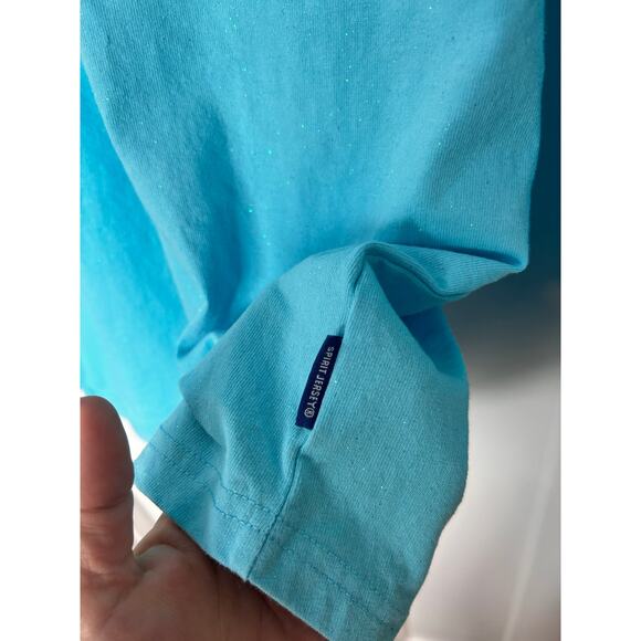 Disney Frozen Broadway Musical Let It Go Spirit Jersey Silver Glitter Blue SZ XS - Picture 6 of 12